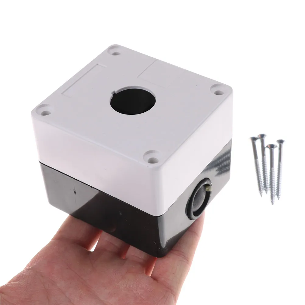 

1pcs Push Button Switch Box Plastic Control Station 1 Switch 22mm Push Button Case White