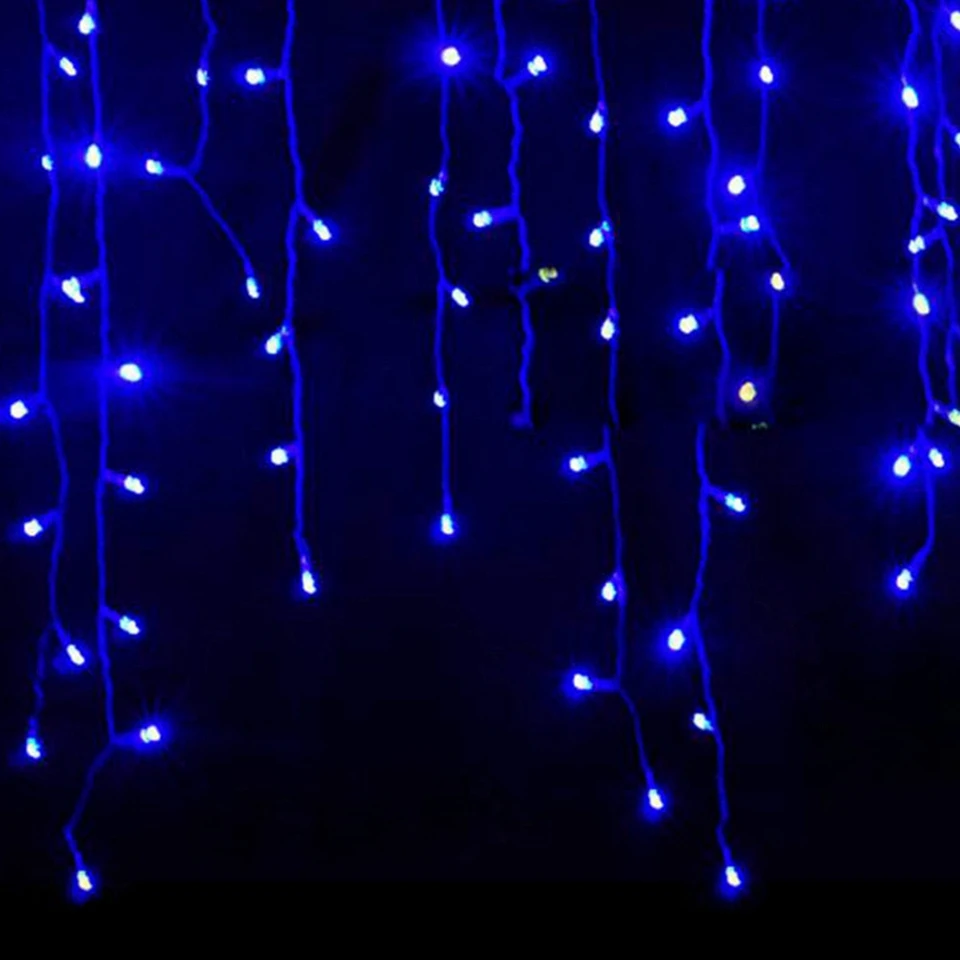 

Christmas lights 4M Droop 0.4-0.6m 96Leds curtain lamp icicle string lights new year wedding party garland outdoor decor