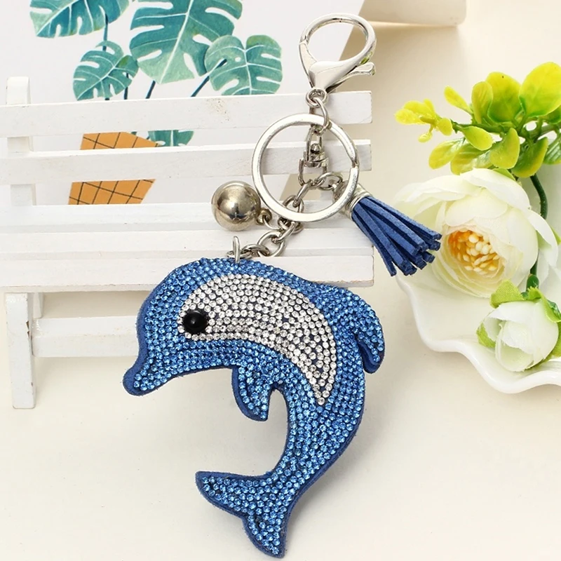 

Creative Fashion New Car Jewelry Keychain Smart Dolphins Keychain Charm Keychain Ladies Men Bag Keychain