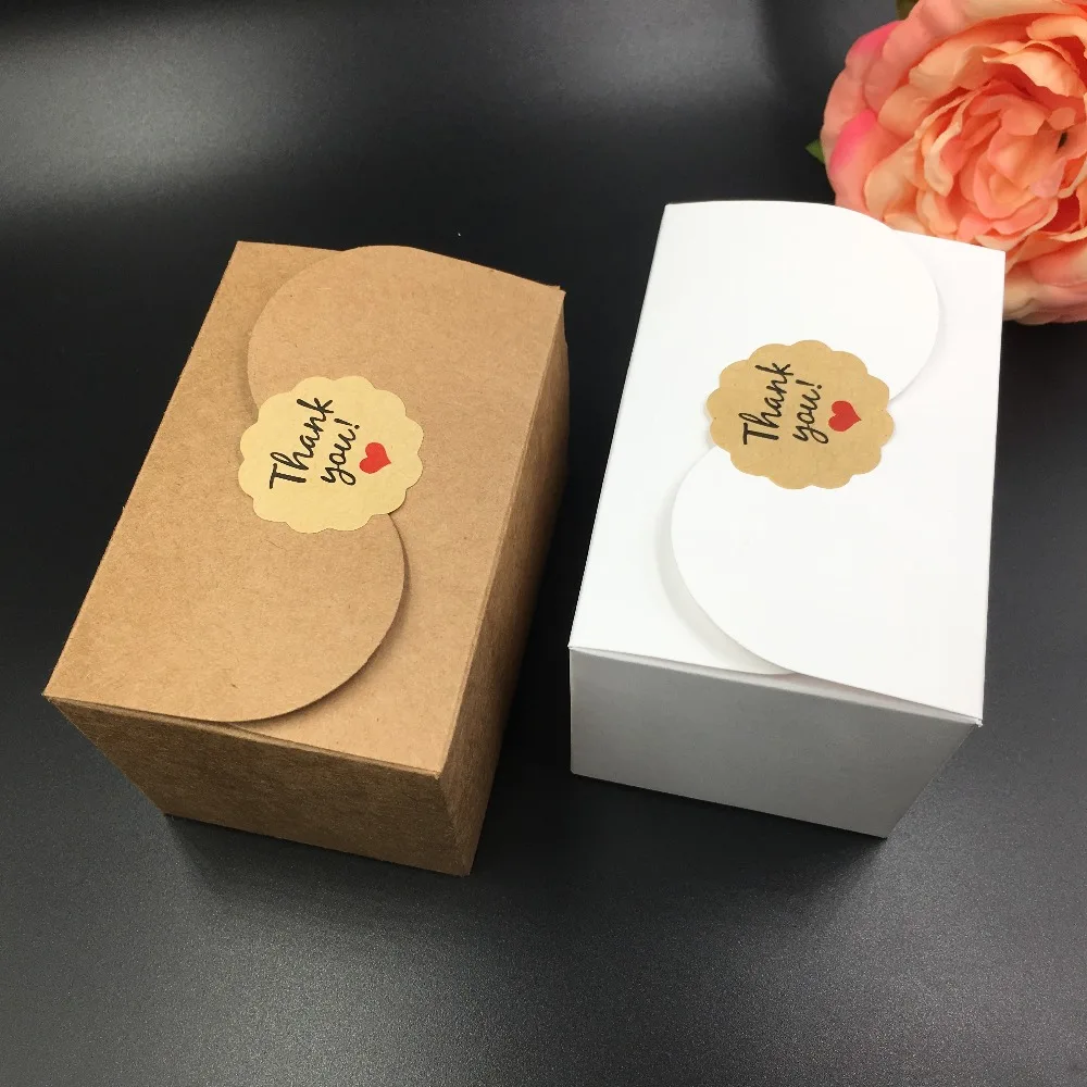 500pcs/lot 9*6.2*6cm Kraft Paper Box Natural Kraft paper gift box for