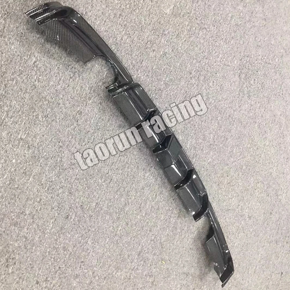  2 Outlet Stlyle Carbon Fiber Rear Bumper lip Diffuser with LED light for F30 318i 320i 328i 335i 34 - 32965282920