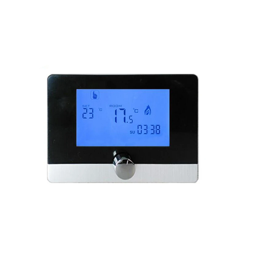 

Programmable Digital Room Thermostat Wall-hung Gas Boiler Heating System Temperature Controller 5A LCD Thermostat