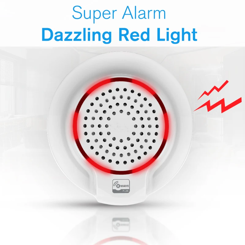 SmartYIBA Z-wave Sensor Siren Alarm Sensor Audio Alarm Dazzling Red Light Make Sound and Alarm Doorbell Intelligent Monitoring SmartYIBA Z-wave Sensor Siren Alarm Sensor Audio Alarm Dazzling Red Light Make Sound and Alarm Doorbell Intelligent Monitoring