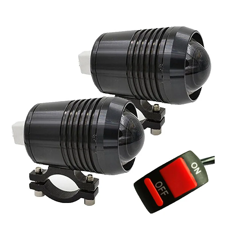 2Pcs Motorcycle Headlights Motor bike Spotlight U2 12V 30W LED Moto Driving led Head Light motorbike