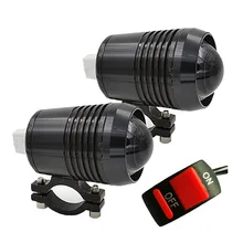 2 pz Fari Del Motociclo Motor bike Riflettore U2 12 v 30 w HA CONDOTTO LA Moto di Guida ha condotto la Testa Luce moto Nebbia lampada DRL Accessori