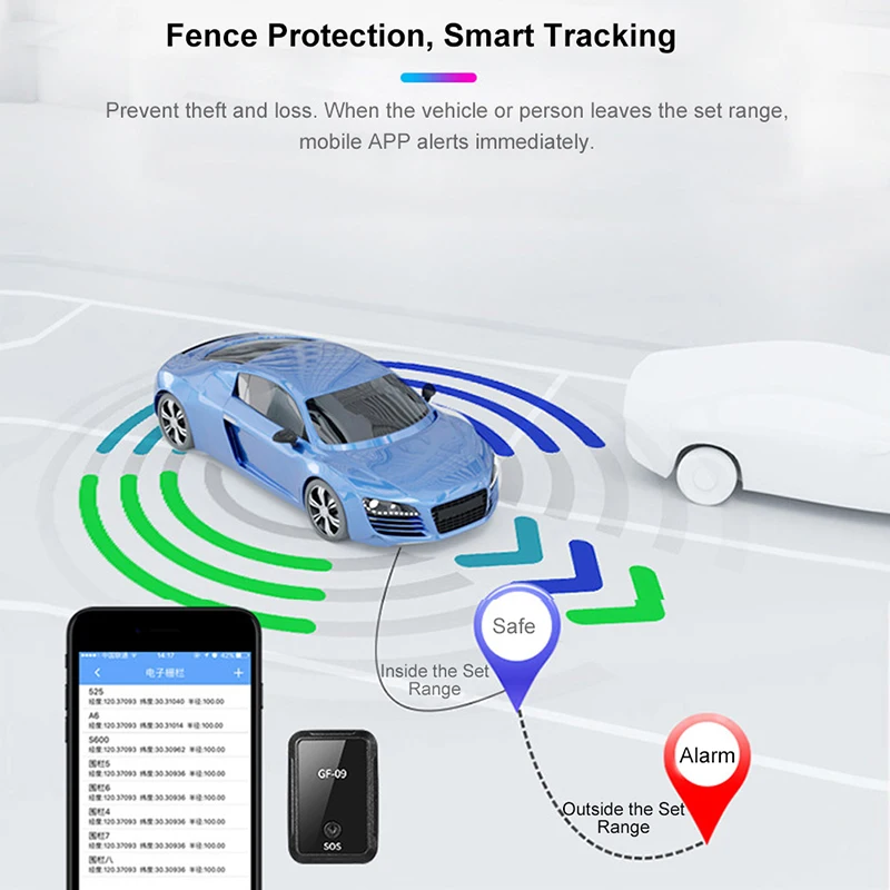 GF-09 мини gps трекер устройство слежения автомобиля установка gps отслеживающий Определитель местоположения личное следящее устройство объекта анти потеря Tracer