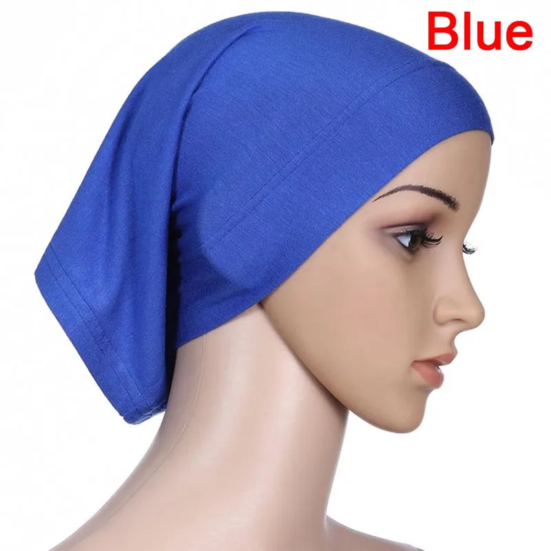 1 шт. женские мягкие модные красочные мусульманские удобные внутренние хиджаб колпачки исламские под шапки, шарфы 9 цветов