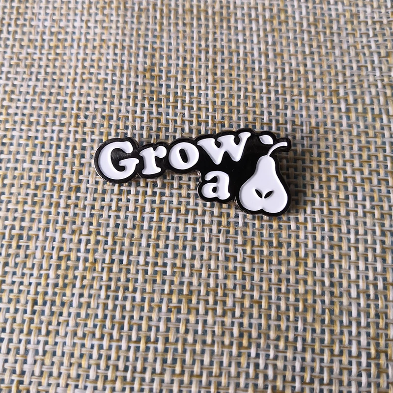 

Grow A Pair Pear Pin Roommate BFF Best Friend Badge Brooch Birthday Coworker Gift