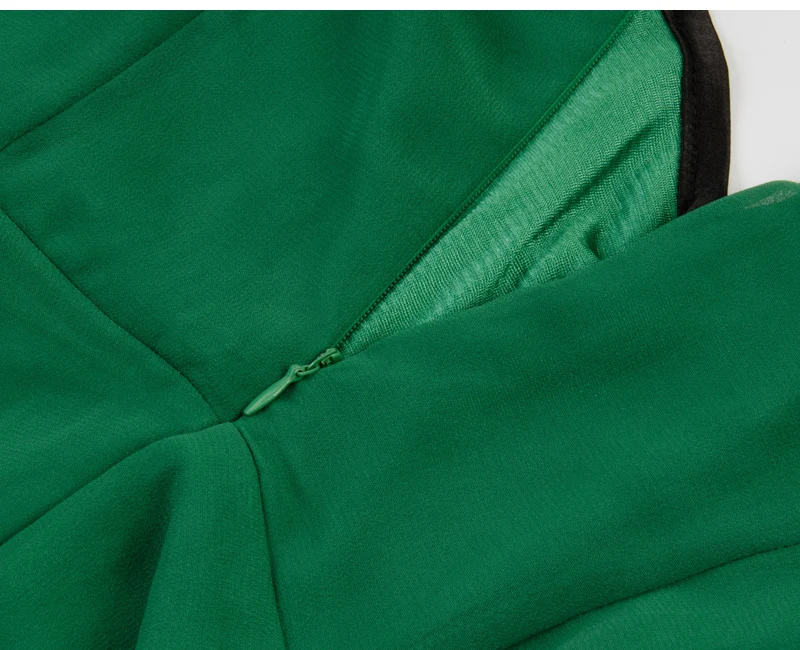 Tonval, винтажное зеленое элегантное шифоновое платье с рюшами на рукавах, Ретро стиль, высокая талия, открытая спина, сексуальные платья, женское летнее платье для вечеринки