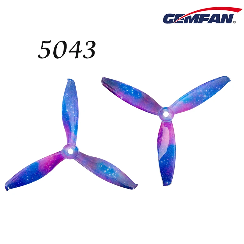 

Gemfan 5043 5inch Tri-Blade Propeller Starry Sky Star Prop Compatible Xing Camo 2207 Brushless Motor For FPV Drone