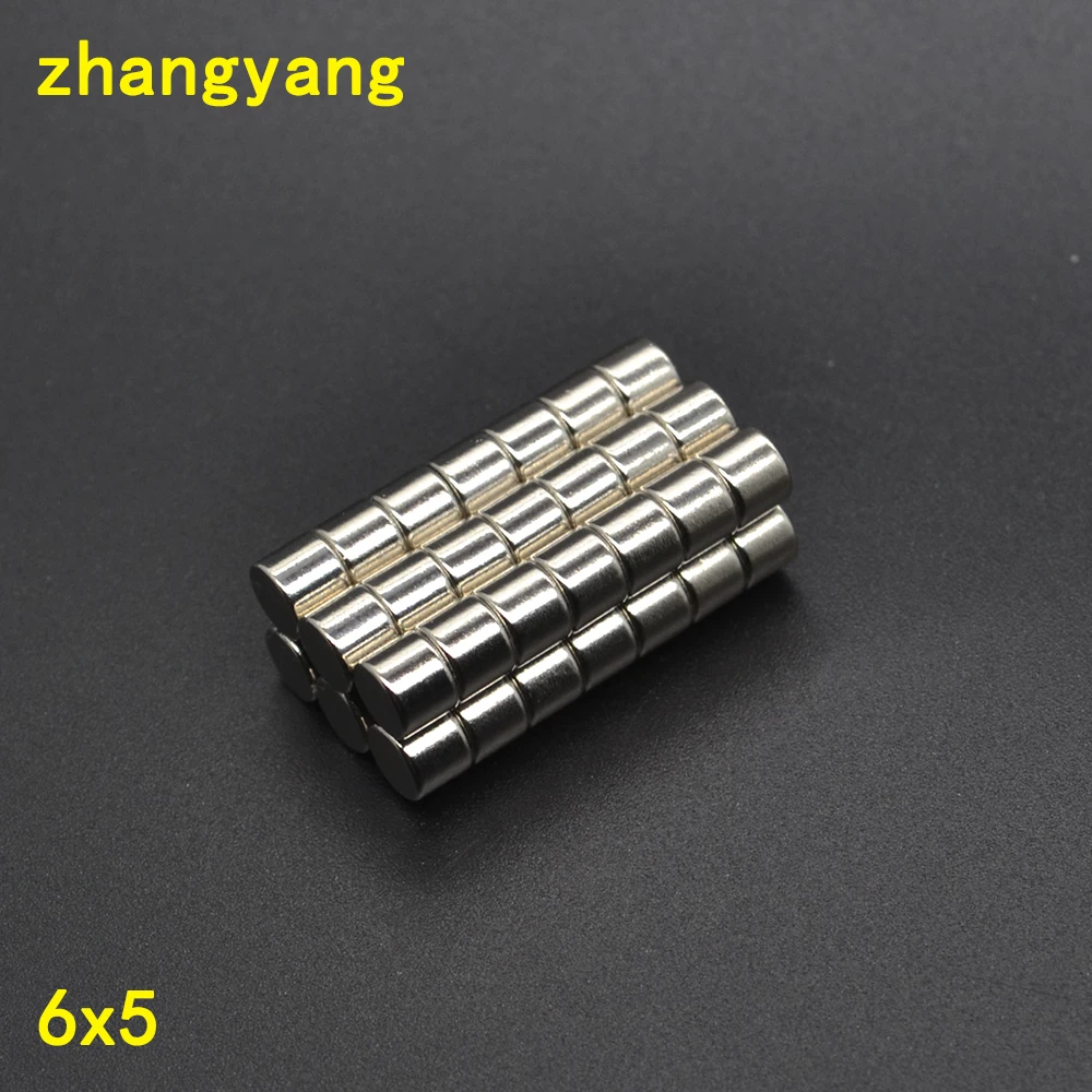 1000 шт. 6 мм x 5 мм магнит 6x5 N35 Супер сильный редкоземельный неодимовый магнит D6x5, 6 мм x 5 мм маленький холодильник 6*5 магнитиков