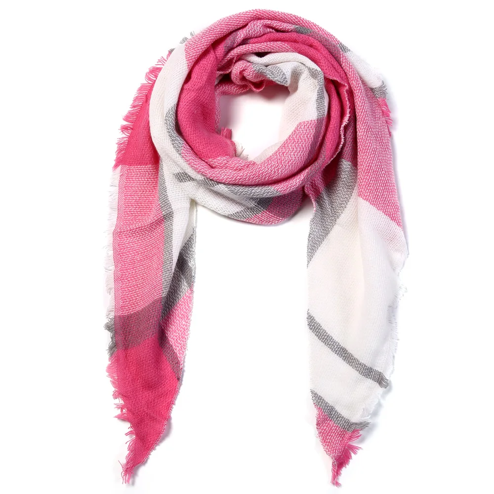 VIANOSI, женский зимний шарф, треугольный шарф, брендовый дизайн, Женская шаль, хлопковый платок, клетчатые шарфы, одеяло, Прямая поставка, VA242