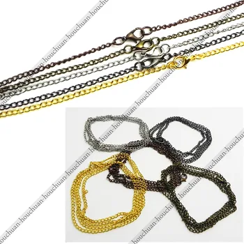 

80CM 5 Colo Golden / Silver / Black / Bronze Vintage Style Alloy Pocket Pendant Fob Holder Watch Necklace Chain