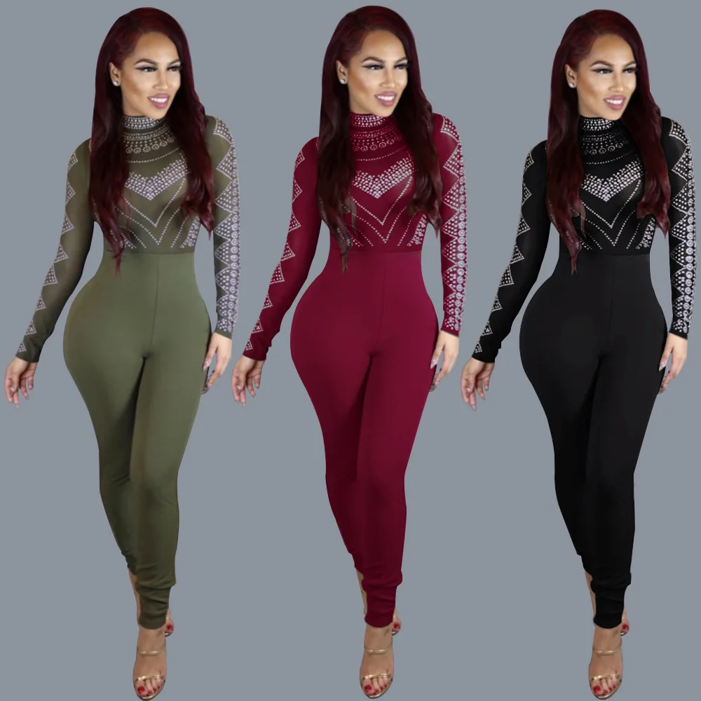 tight long sleeve jumpsuit