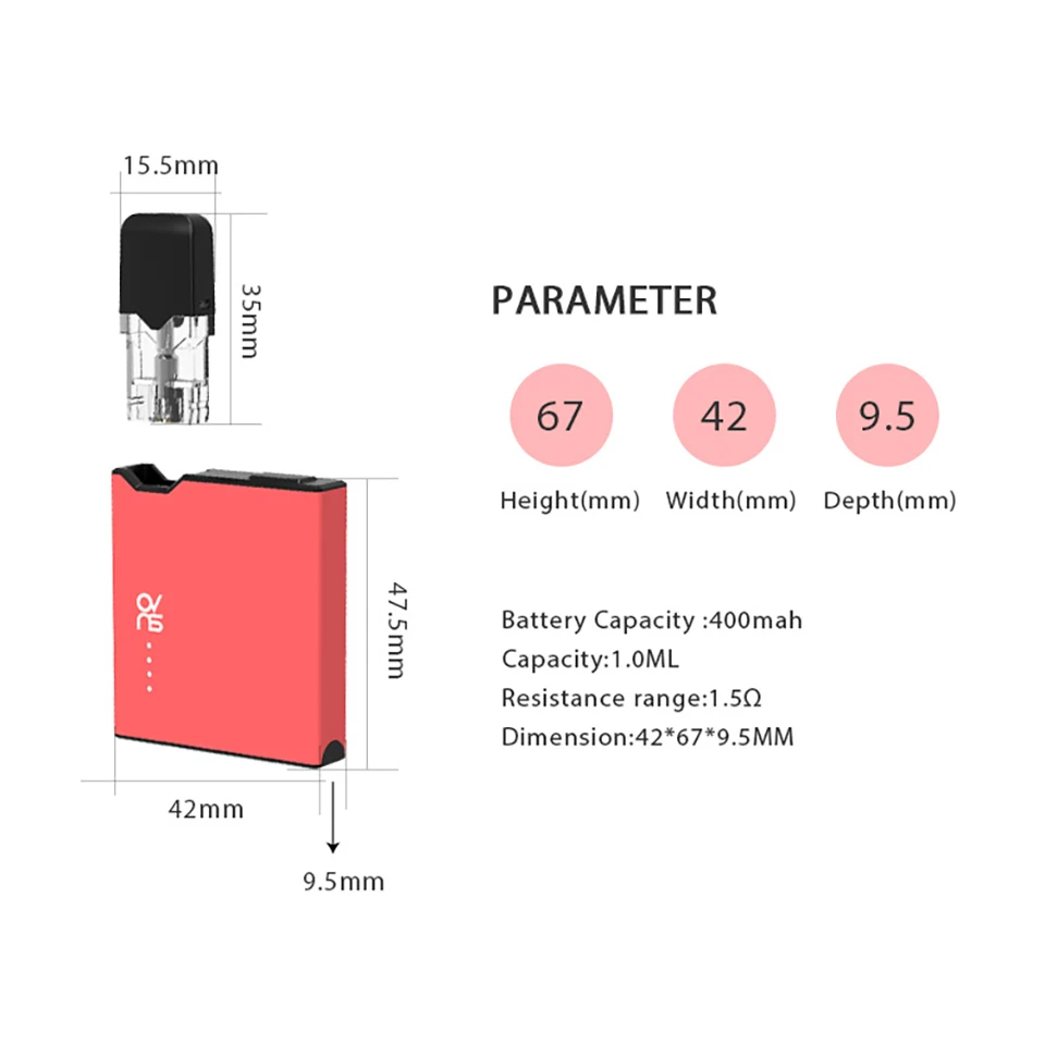OVNS JC01 набор VS Pro Vape Pod испаритель 1 мл многоразовый картридж с 3 регулировкой