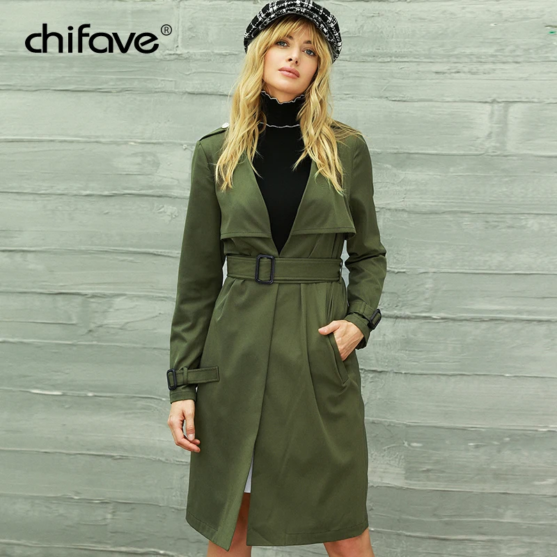Casual Women Trench Coat Autumn Spring Highstreet European Style
