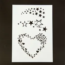 A4 Size DIY Craft Angel Star Pattern Stencil Template For Wall Painting Scrapbooking Stamp Decor Embossing Paper Cards A4 Size DIY Craft Angel Star Pattern Stencil Template For Wall Painting Scrapbooking Stamp Decor Embossing Paper Cards