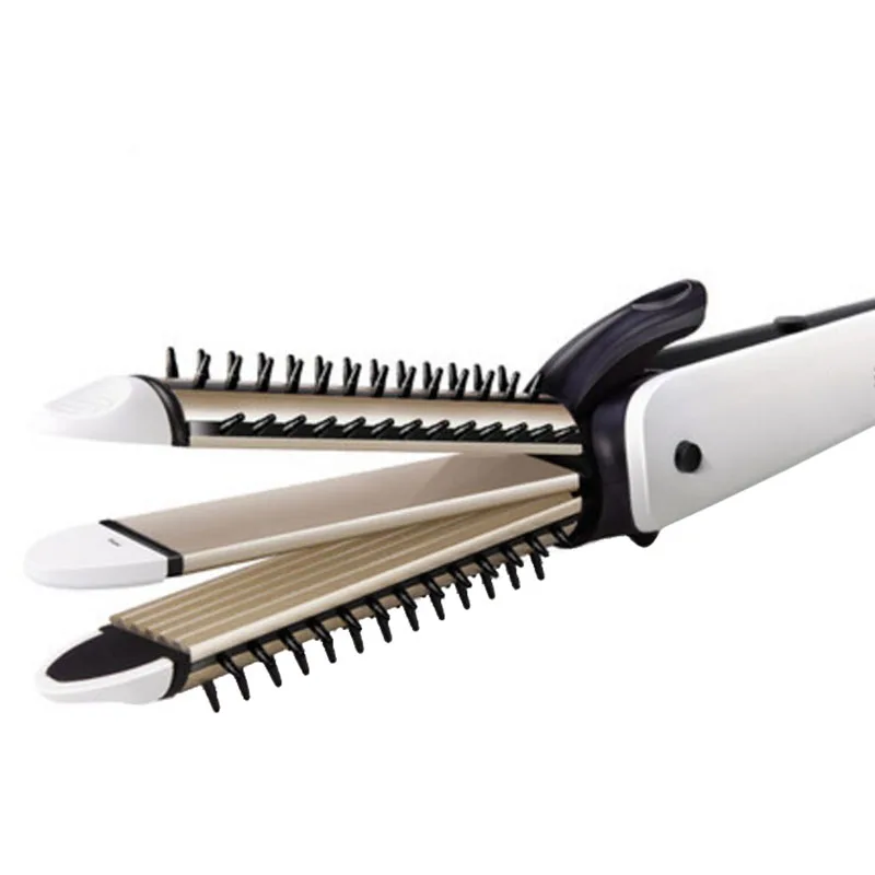 Ceramic electric curling iron and big volume straight iron bang pull