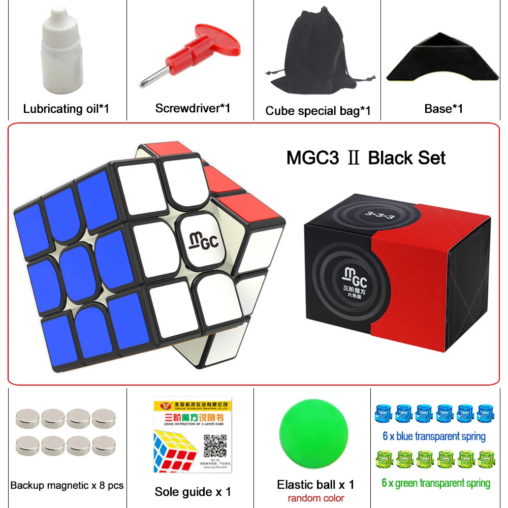 Yj MGC 3x3x3 Магнитный нео-куб, магический куб, черный/смешанный цвет, головоломка, скоростной куб для тренировки мозга, игрушки для детей, детей, взрослых
