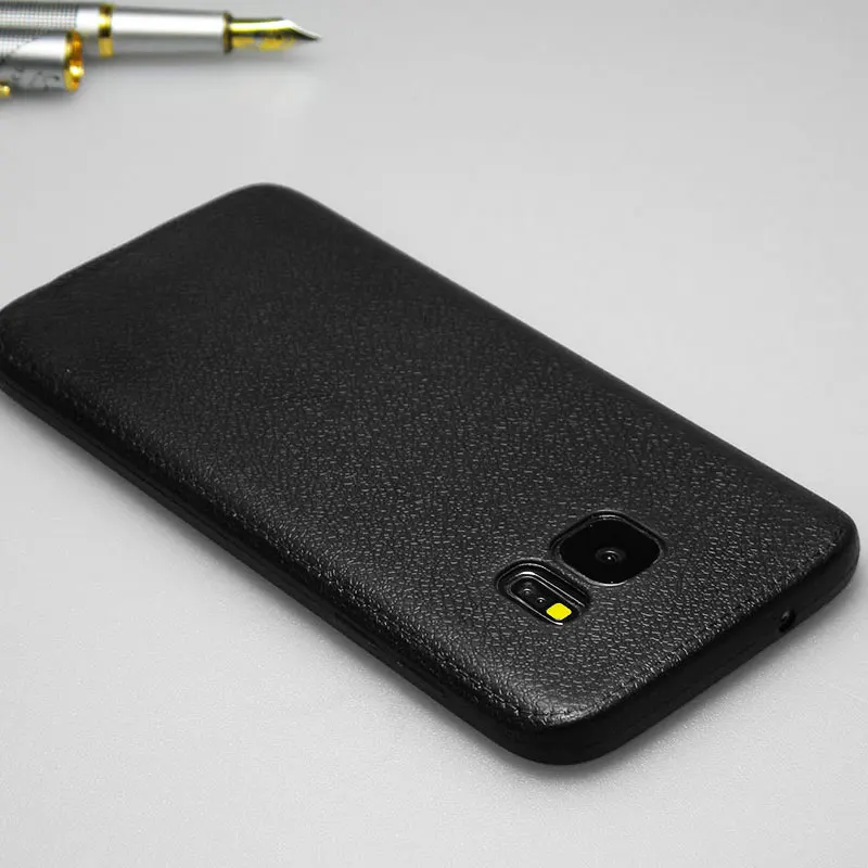 

case for Samsung Galaxy S7 edge and S7 rubber soft TPU material luxurious leather pattern design top quality case skin