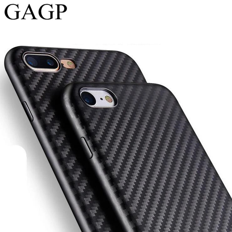 

for iphone 6 iphone 6s Plus Case 7 8 Silicone Thin Soft Back Cover Black Carbon Fiber Case for iphone 7 Plus iphone 8 plus case