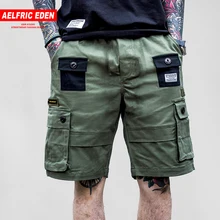 Aelfric Eden хип-хоп повседневные шорты до колена Мужская модная уличная одежда летние шорты Карго для тренировок Лоскутные Спортивные шорты для бега
