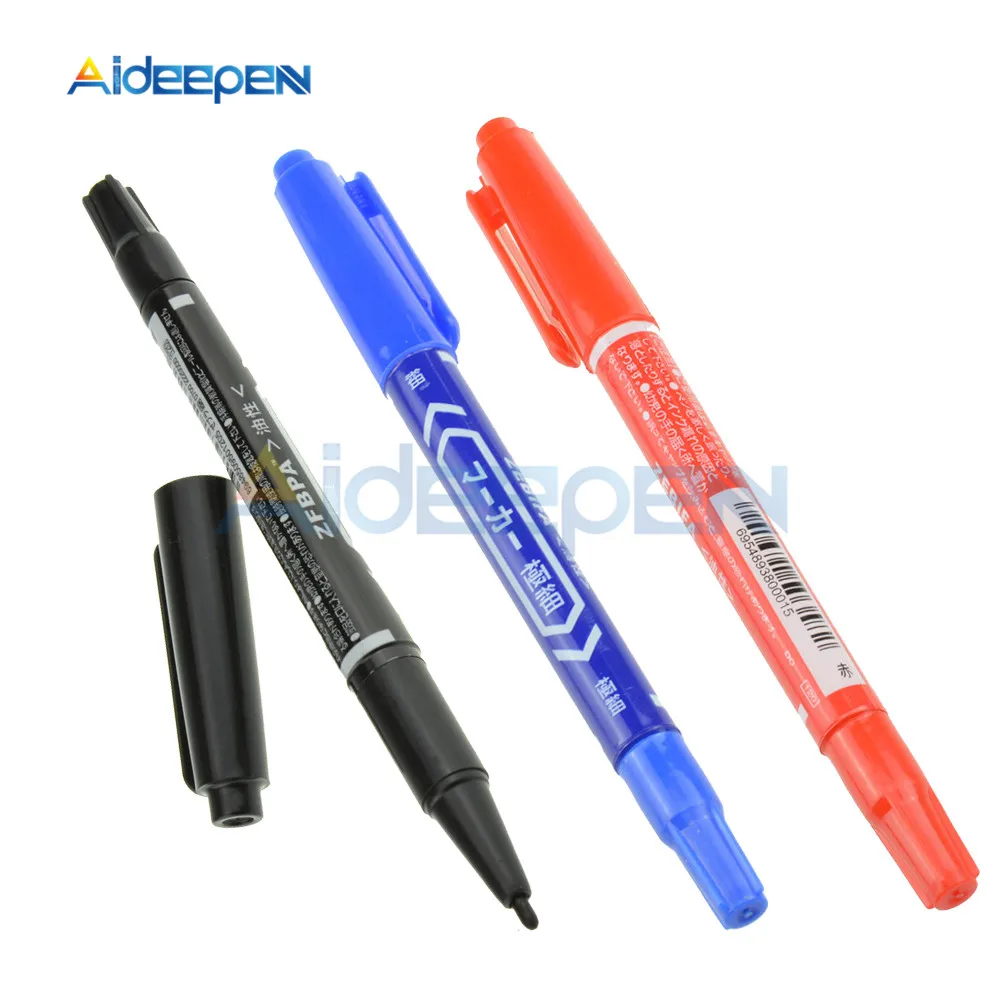 

5Pcs Smart Electronics Marker Pen CCL Anti-etching PCB Circuit Board Ink Marker Double Pen For DIY PCB