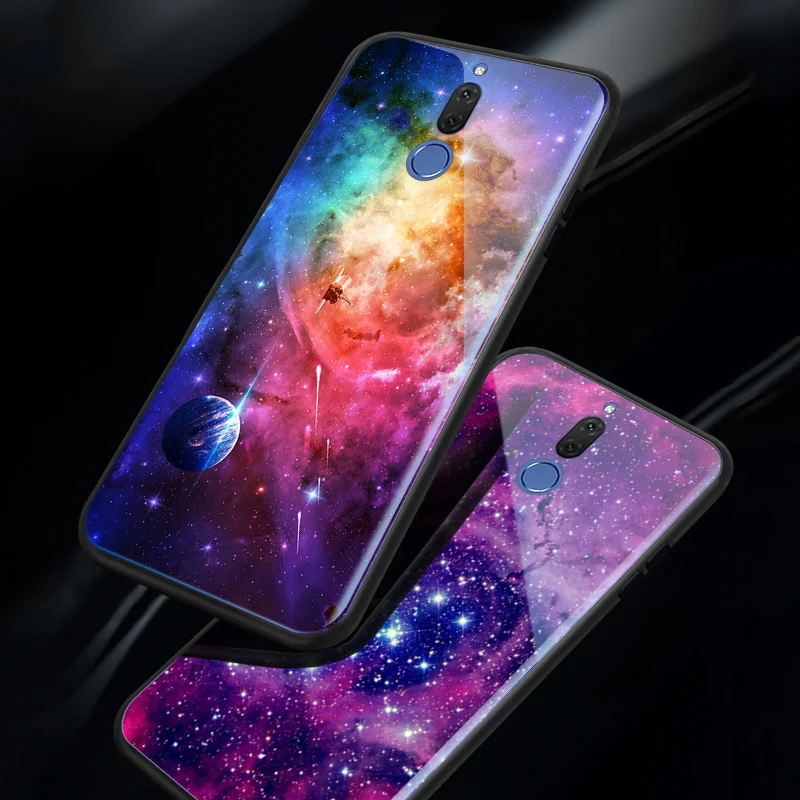Чехлы для телефонов из закаленного стекла Huawei Nova 2/2 Plus Cool Space Moon чехол 2S / 2i 3E Planet Stars