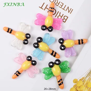 

FXINBA 1/3/5/10pcs Resin Glitter Dragonfly Charms For Slime Filler DIY Ornament Phone Decor Charms Mud Clay Slime Supplies Toys
