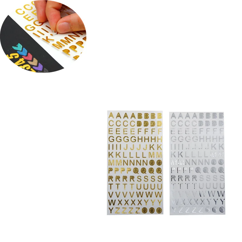 

1 sheet Creative DIY Photo Gold Letters Decoration Self-adhesive Stickers for Scrapbooking/Card Making/Journaling Project HOT