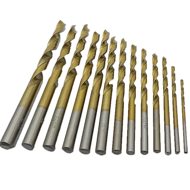 Buy 13pcs Drill Bits Hss Titanium Twist Drill Bit