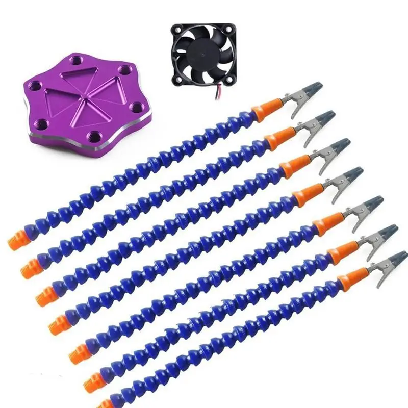 Гибкий инструмент для пайки рук, паяльная станция(нескользящая алюминиевая основа, встроенные лотки, термостойкие крышки, 360 Degr