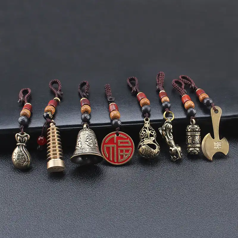 Brass Vintage /"Horse/" Bell Keychains Pendant Keyrings Bell Key Pendant Key Chain