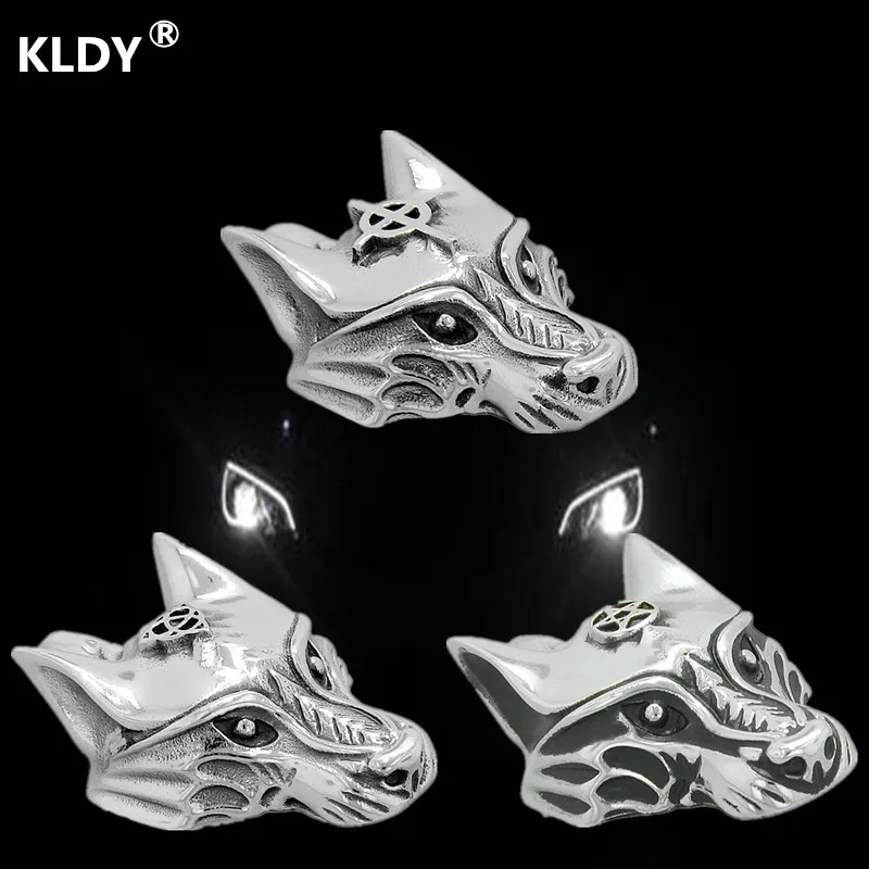 KLDY Viking ожерелье с волком 316L из нержавеющей стали для мужчин амулет Волчья Голова