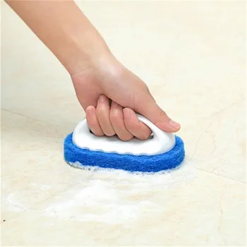 

New Handle cleaning brush sponge for kitchen effective Remove stains Stove bathroom Bathtub cleaning Floor cleaning brushes