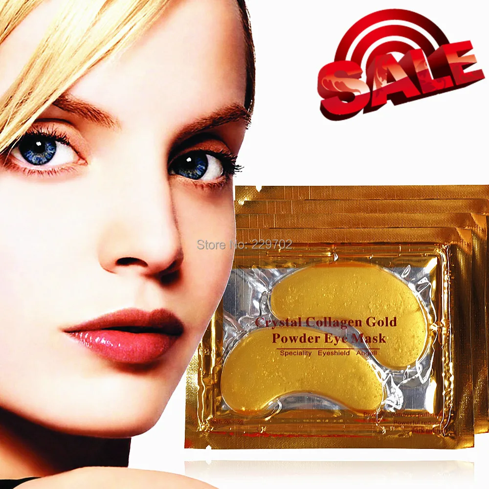 

10 Packs Crystal Collagen Gold Powder Eye Mask Collagen Crystal Eye Masks Gold Bio-collagen Crystal Mask