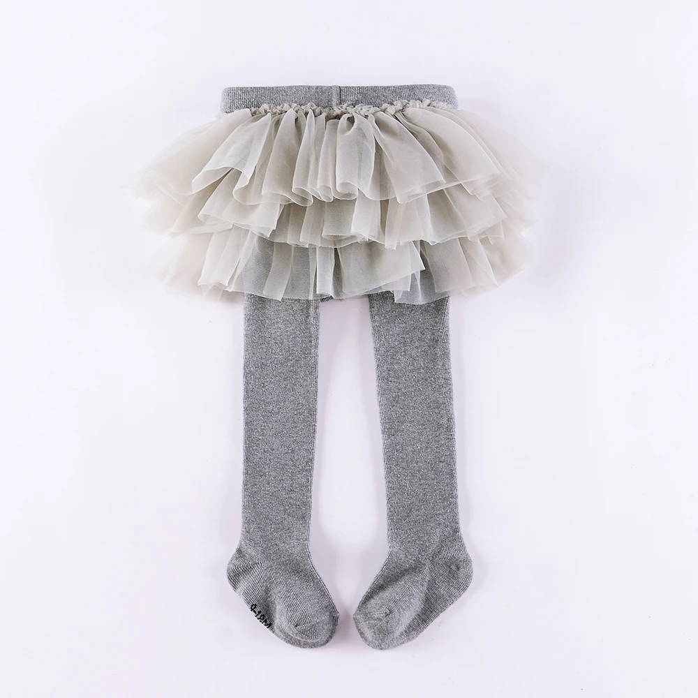 Детские леггинсы юбка-пачка осенняя для маленьких девочек шифоновая юбка Колготки ногами