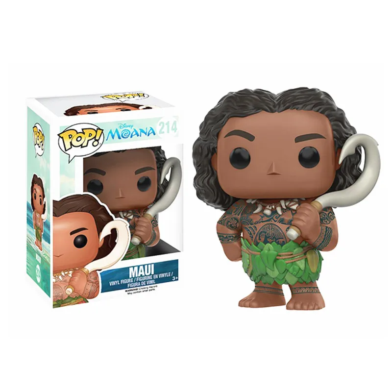 FUNKO POP disney морские чудеса-Моана-половина Фея Мауи-фигурку модель куклы подлинные игрушки - Цвет: With Box 214