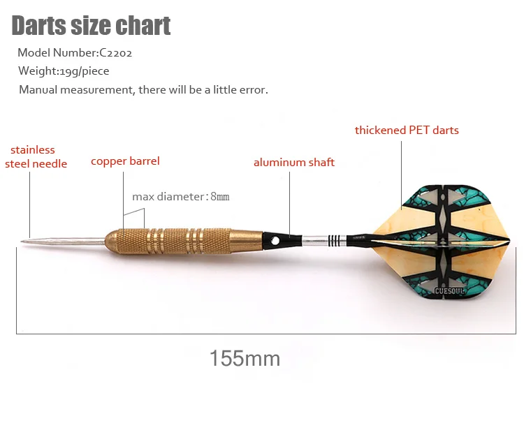 CUESOUL 3 шт./компл. Профессиональный Сталь советы для игры в Дартс 28g/19 г Набор для игры в Дартс с Сумка для Дартс
