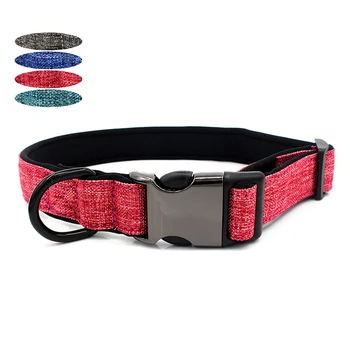 

Pet dog collar canvas easy to wear for small big dog collars 4 colors dog accessories for pitbull bulldog chihuahua pet product