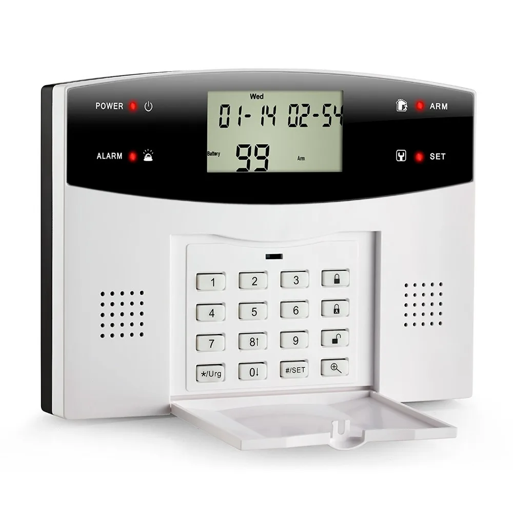 Yobangseguridad LCD pantalla inalámbrica GSM SMS hogar seguridad sistema de alarma antirrobo ruso francés español voz humo fuego Sensor