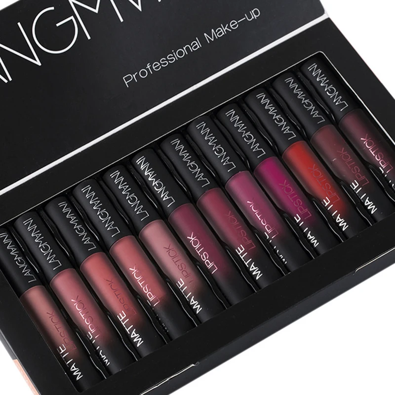 Liquid Matte Lipstick Makeup Tint Long Lasting Waterproof Sexy Red Velvet Lip Gloss Nude Lip Kit Maquiagem 4/12Pcs per Set Liquid Matte Lipstick Makeup Tint Long Lasting Waterproof Sexy Red Velvet Lip Gloss Nude Lip Kit Maquiagem 4/12Pcs per Set