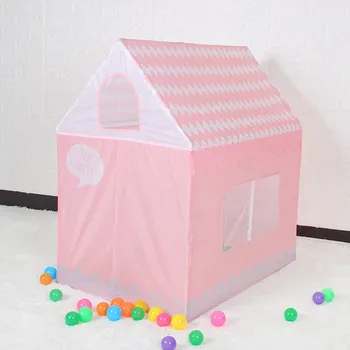 

Foldable Play Tent Toy Portable Ball Pool Pit Indoor Outdoor Simulation House Pink Tent Gifts Toys For Kids Children Girls
