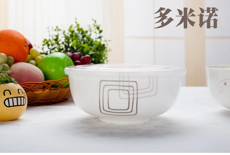 7-дюймовый Ланч-бокс bento из тонкой костяной фарфора силиконовые пищевые