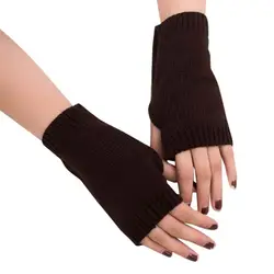 JAYCOSIN 2018 зимние вязаные теплые однотонные Fingerness перчатки для Для женщин Прямая доставка j9