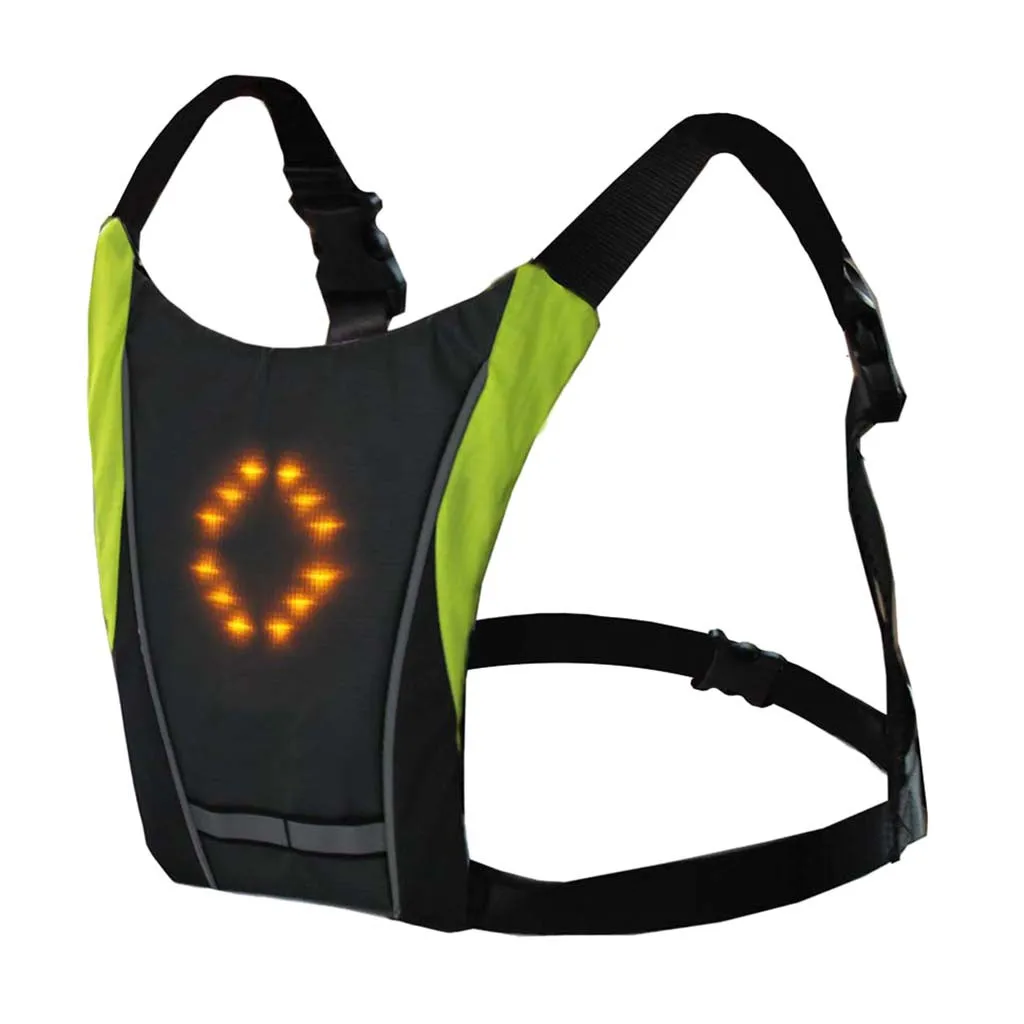 

LED Wireless cycling vest MTB bike bag Safety LED Turn Signal Riding Light Vest Bicycle Reflective Warning Vests with light#g4