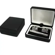 Высококачественная классическая коробка для зажимов для галстука Запонки Зажим для галстука подарочная коробка мужской держатель для ювелирных изделий Storage12 шт/партия