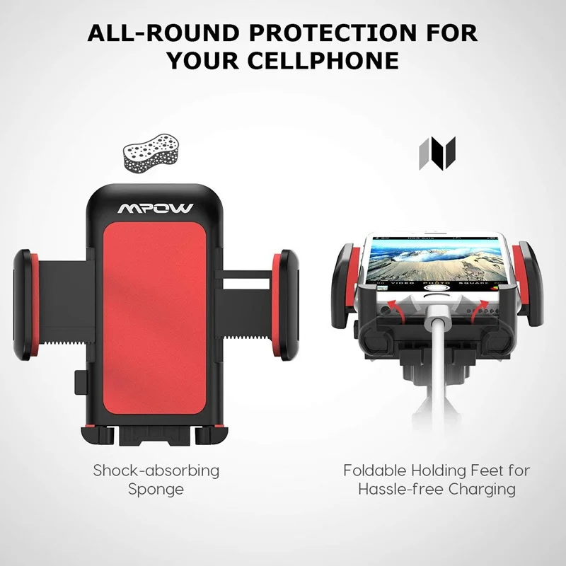 VicTsing Cell Phone Holder for Car Windshield Long Arm Car Phone Mount with One Button Design and Anti-skid Base Car Holder      (4)