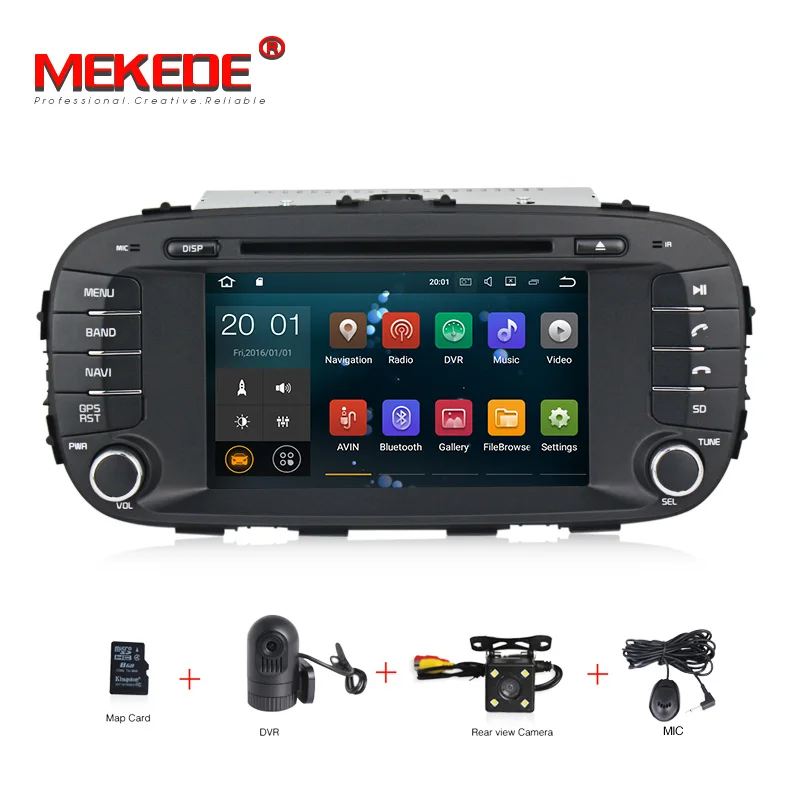 MEKEDE PX3 RK3188 Android 8,1 Автомобильный DVD радио плеер подходит для Kia Soul Мультимедиа ТВ gps навигация Поддержка wifi BT - Цвет: add camera dvr