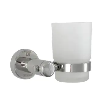 

1pc Cup Holder Stainless Steel Round Wall Mounted Cup Organizer Cup Rack Toothbrush Cup Holder for Bathroom Toilet Home
